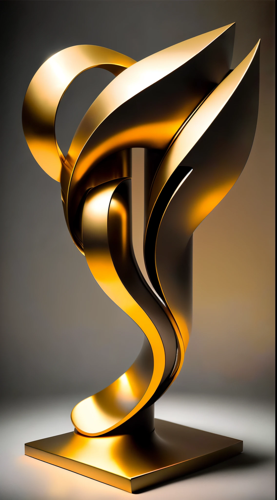 (minimalist:1.5),(Metal sculpture of a beautiful girl:1.3),(Lines are curved and smooth:1.2),golden colored,(rainbowing:1.1),abstract sculpture,minimalistic background,Line winding sculpture,(Best quality at best,ultra - detailed,Best Best Illustration,The best shadow,tmasterpiece,A high resolution,professionalartwork,famousartwork),heavy metal style,Post-industrial style,A futuristic,Delicate curves,Stylized abstract sculpture of beautiful girl,heavy metal style,postmodern industrial style,hyper realisitc,metallic luster,metalictexture