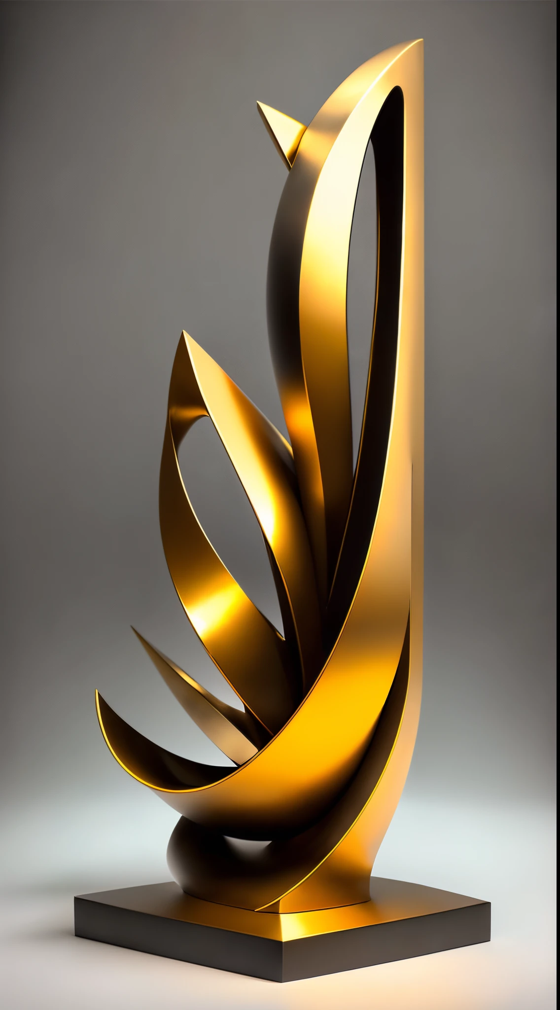 (minimalist:1.5),(Metal sculpture of a beautiful girl:1.3),(Lines are curved and smooth:1.2),golden colored,(rainbowing:1.1),abstract sculpture,minimalistic background,Line winding sculpture,(Best quality at best,ultra - detailed,Best Best Illustration,The best shadow,tmasterpiece,A high resolution,professionalartwork,famousartwork),heavy metal style,Post-industrial style,A futuristic,Delicate curves,Stylized abstract sculpture of beautiful girl,heavy metal style,postmodern industrial style,hyper realisitc,metallic luster,metalictexture