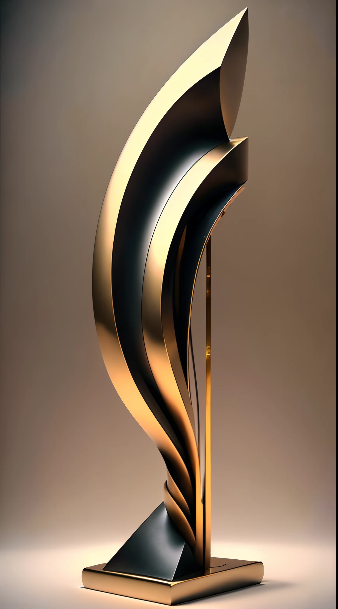 (minimalist:1.5),(Metal sculpture of a beautiful girl:1.3),(Lines are curved and smooth:1.2),golden colored,(rainbowing:1.1),abstract sculpture,minimalistic background,Line winding sculpture,(Best quality at best,ultra - detailed,Best Best Illustration,The best shadow,tmasterpiece,A high resolution,professionalartwork,famousartwork),heavy metal style,Post-industrial style,A futuristic,Delicate curves,Stylized abstract sculpture of beautiful girl,heavy metal style,postmodern industrial style,hyper realisitc,metallic luster,metalictexture
