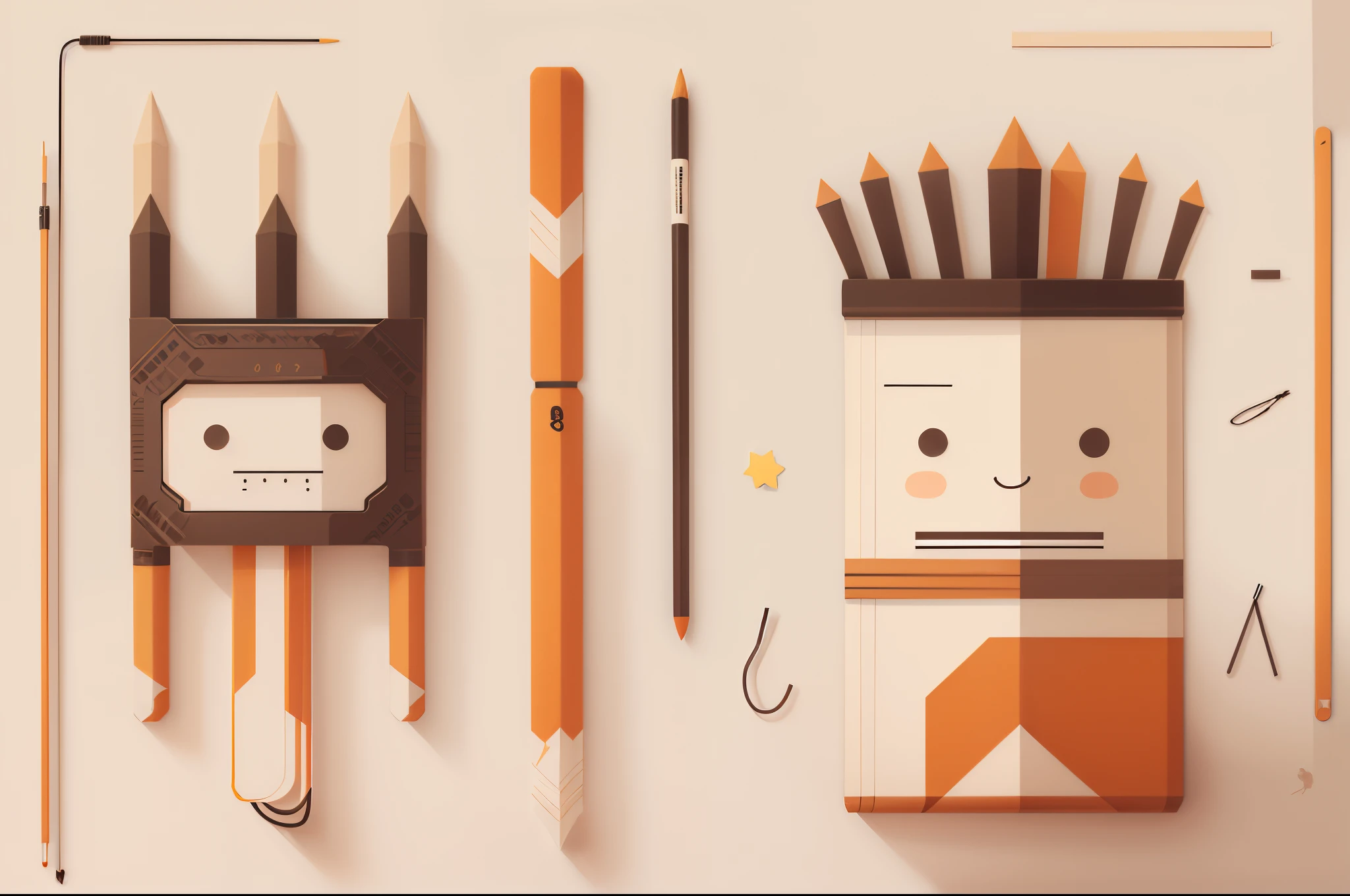 minimal art,Agnes DenesArt Style,Matchstick man,Vector graphics,8K分辨率