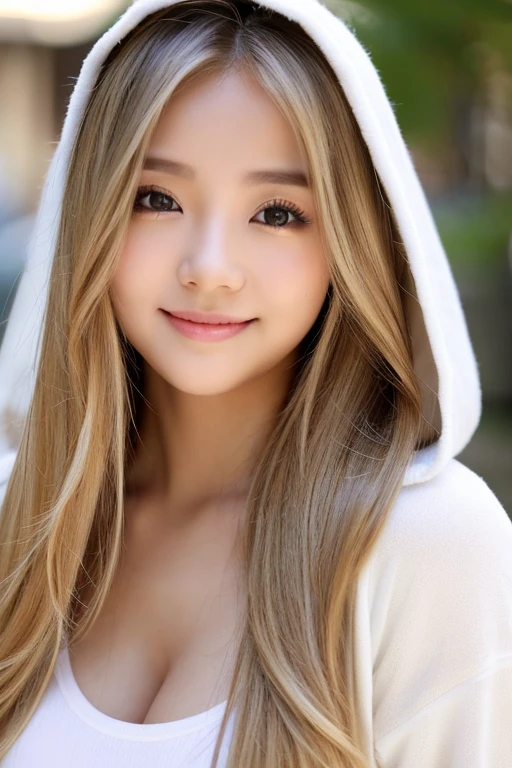 ２０Old Female、Blonde longhair、Atmosphere of girls in Minato Ward、Sexy chest clothes、Glossy look、Provocative look、Smiling suspiciously、Very beautiful、unbelievably beautiful、Sexy atmosphere、Puffing out cheeks、cheeks are reddened、Embarrassing、There's a boyfriend I like in front of me、My eyes are clear、light skinned、skin whitening、美丽的面容、Double eyelids、Big eyes、more beautiful than anyone、college madonna、a blond、Bright blonde hair、gals、Very cute、Healthy body、shapely udder、Wearing a hood、The chest is open、B Department Woman、HIPHOP girls、Naughty daughter、I have a tattoo on my chest