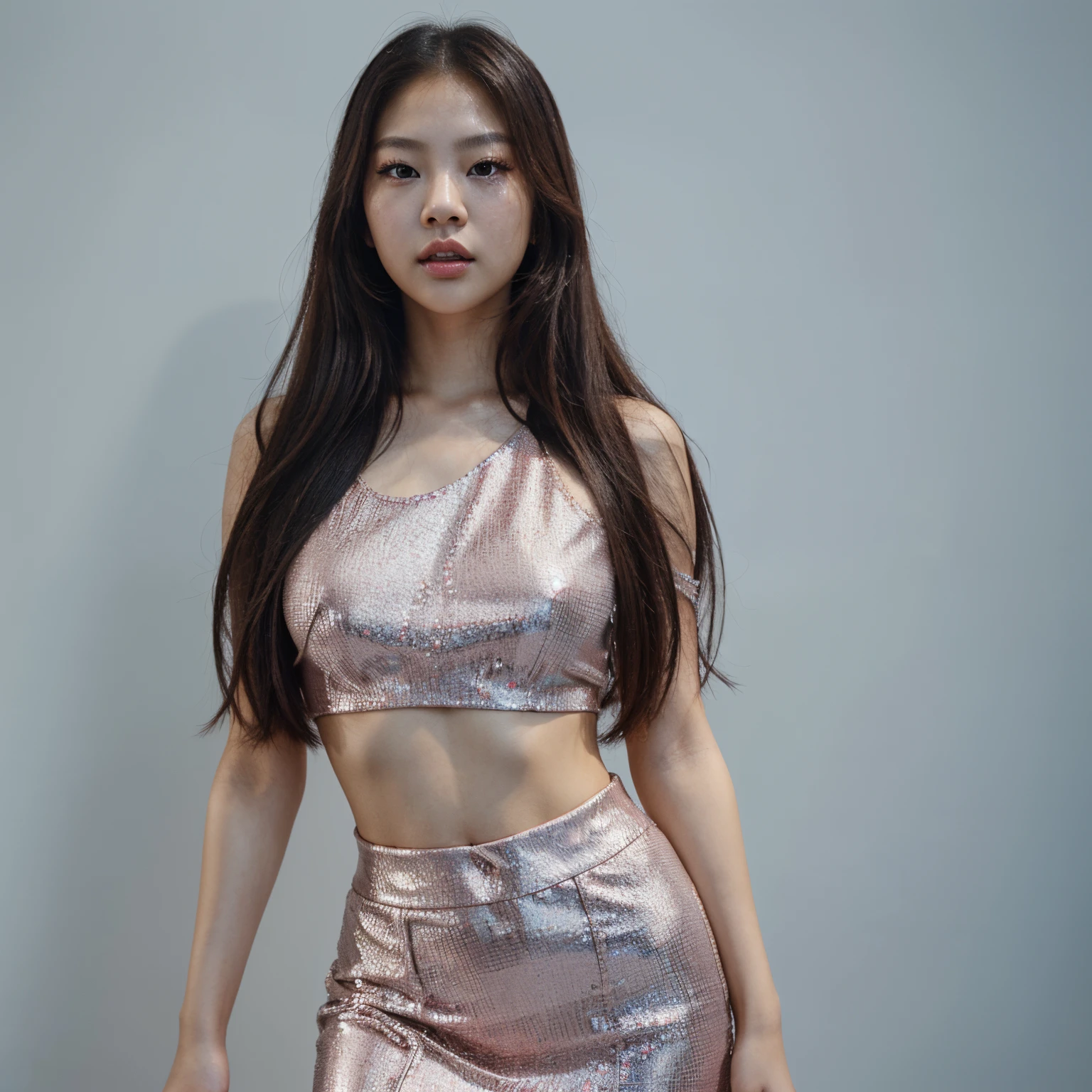 jennie kim, for blackpink, HD resolution, stunning eyes, graceful pose, feminine beauty, luscious lips, flawless complexion, glossy hair, fashionable outfit, confident expression, high-quality photo, professional photography, artistic styly