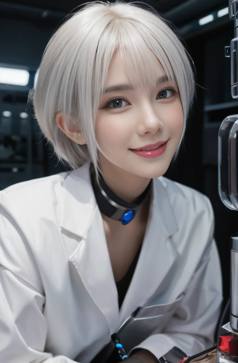 makeup to face, smiling, clear lighting