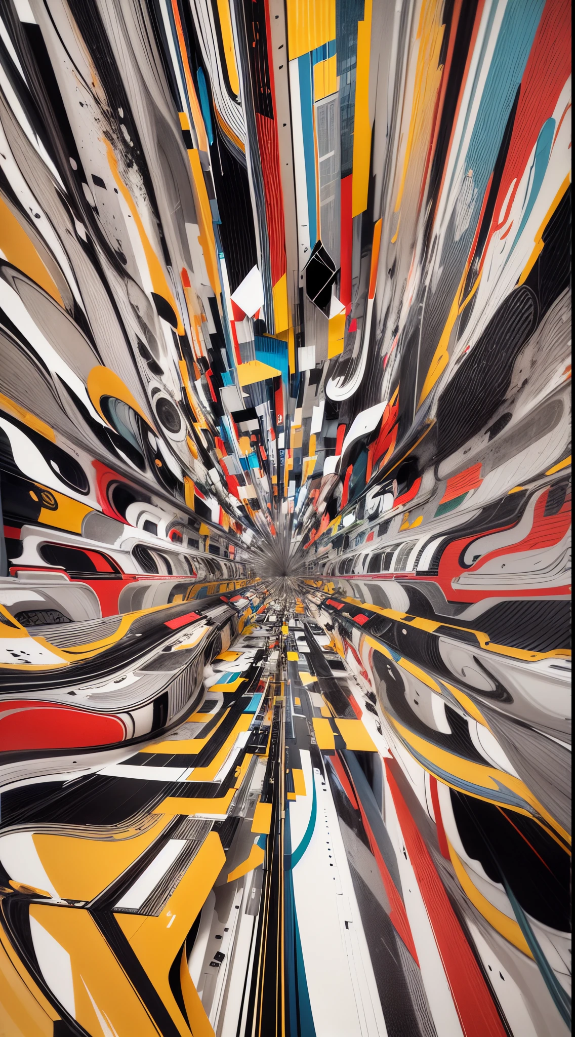 (best quality,4k,8k,highres,masterpiece:1.2),ultra-detailed,(realistic,photorealistic,photo-realistic:1.37),minimalism art,chaos,dark colors,abstract shapes,contrasting elements,striking composition,strong visual impact,thought-provoking,abstract expressionism,simple lines,few colors,abstract forms,unpredictable patterns,random arrangement,spontaneity,organized disarray,creative tension,dynamic movement,fluid lines,mysterious atmosphere,contrast between order and disorder,dramatic lighting,high contrast,shadows and highlights,elegant simplicity,interplay of positive and negative space,varied textures,geometric shapes,asymmetry,imperfections,vibrant energy,simple and clean aesthetic,effective use of negative space,visual balance,subtle details, narrative,ambiguous meaning,freedom of interpretation,timeless elegance,innovative visual experience,perfect harmony between chaos and order