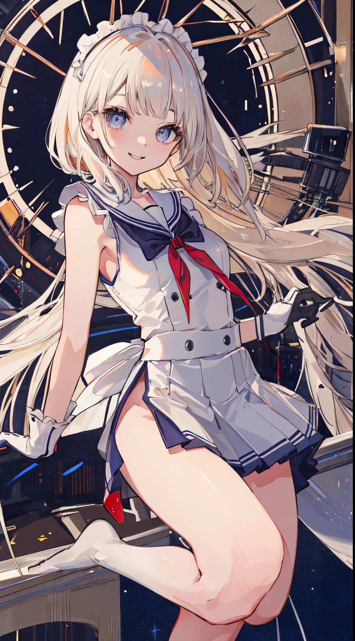 (((masterpiece))), best quality, Ultra-fine CG unity 8k wallpaper (Sexy Lingerie:Sailor Suit|1.2)(Huge tits)(Sexy)
