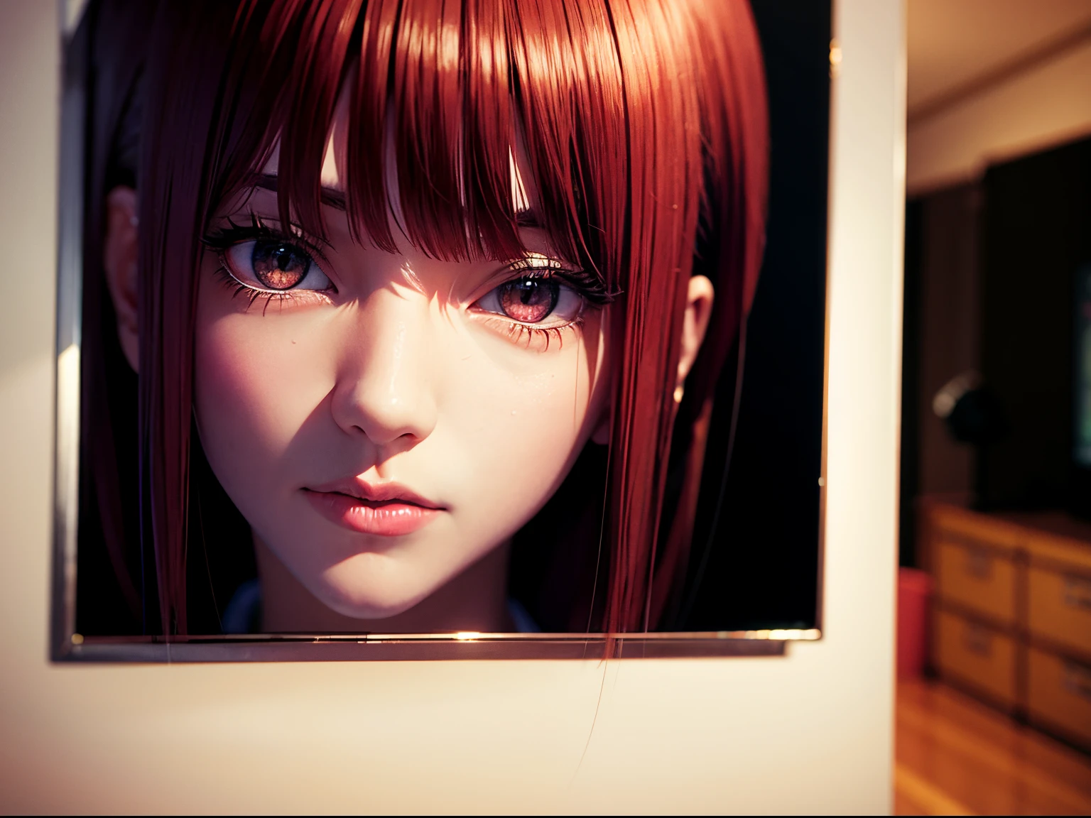 Anime characters in the room looking at each other, Noir gloomy scene, painted in anime painter studio, visual novel cg, digital anime illustration, visual novel key visual, realistic anime style, ; Visual Novel, smooth anime cg art, made with anime painter studio, realistic anime 3 d style, official illustration, Visual Novel, The style of the anime film "Red Line"