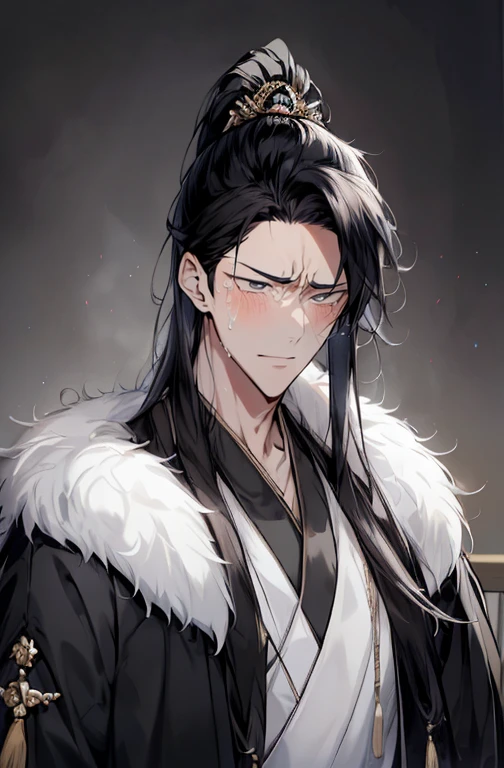 1人, Alone, , Handsome, The expression of crying,