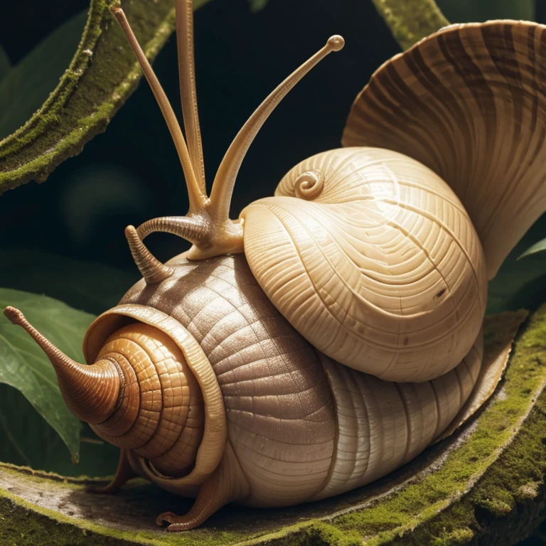A snail looking regal