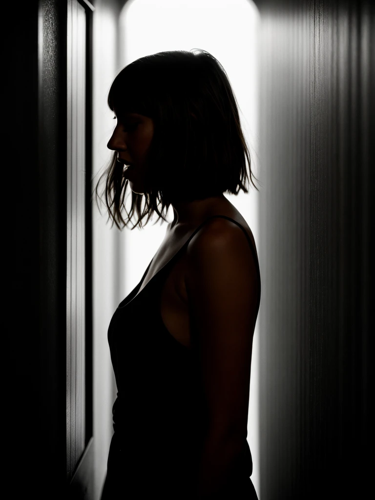 /imagine prompt: cinematic | The Shining color grading, | Fashion Photography | extreme Full body Shot Accurate, Anatomically Correct, Textured Skin, 16K Super Detail, Cinematic Color Grading photo cinematic still, documentary photography, editorial, national geographic photo, dramatic, cinematic light of one European Young : 20-29 years, Female Buzz cut hair, Screaming, in Candid Moments, Chicago, USA Tunnel , Moonlight Summer 1970 High-Key Portraits, High ISO Grain, Raindrop Bokeh, Photographing Through Objects Effect, in the style of Dorothea Lange --v 5.2 --ar 7:4 --style raw --style raw