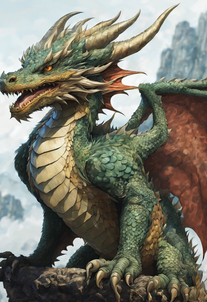 by Naoki Urasawa, Cute Dragon, enhance, intricate, (best quality, masterpiece, Representative work, official art, Professional, unity 8k wallpaper:1.3)