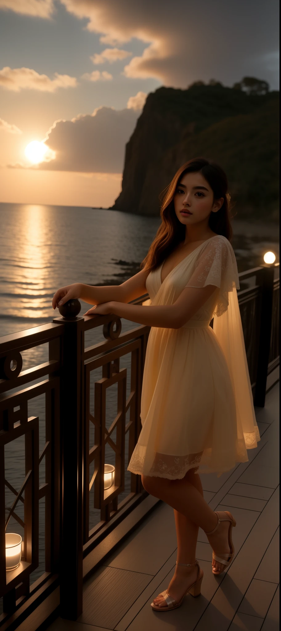 Hyperrealism Realistic textures Dramatic lighting Unreal Engine trends on Art Station, a photo of a, Award-winning, nikon RAW photo,8 k, Fujifilm XT3,Masterpiece, Best Quality, Realistic, Photorealistic, Ultra Detailed, extremely detailed face, 独奏,1girl, Standing, fashionable and trendy atmosphere, dreamy atmosphere. \(Correct anatomy of the fingers\) \(Clear pattern of fingers and nails.. Well-defined fingers and toes\) hair light