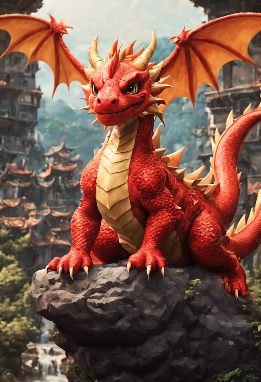 retro vintage comic style, Cute Dragon, dynamic pose, enhance, intricate, (best quality, masterpiece, Representative work, official art, Professional, unity 8k wallpaper:1.3)