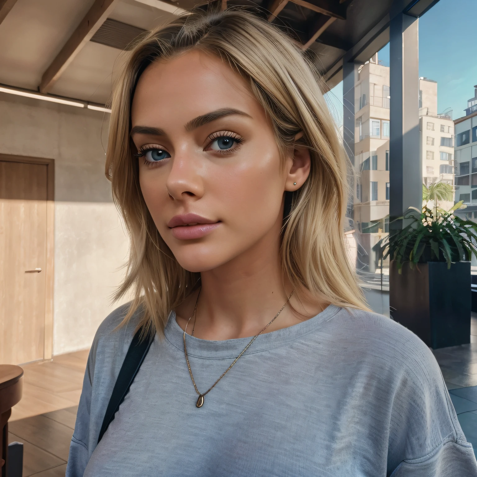 photorealistic, best quality, hyper detailed, realistic eyes, entire body, detailed lips, 8K, iperrealistic, beautiful woman with natural blonde hair, selfie photo, full body, solo, wearing casual wear, indoororning), walking in the streets, (relaxed), film grain, close up, ultra high res, best shadow, RAW, instagram LUT