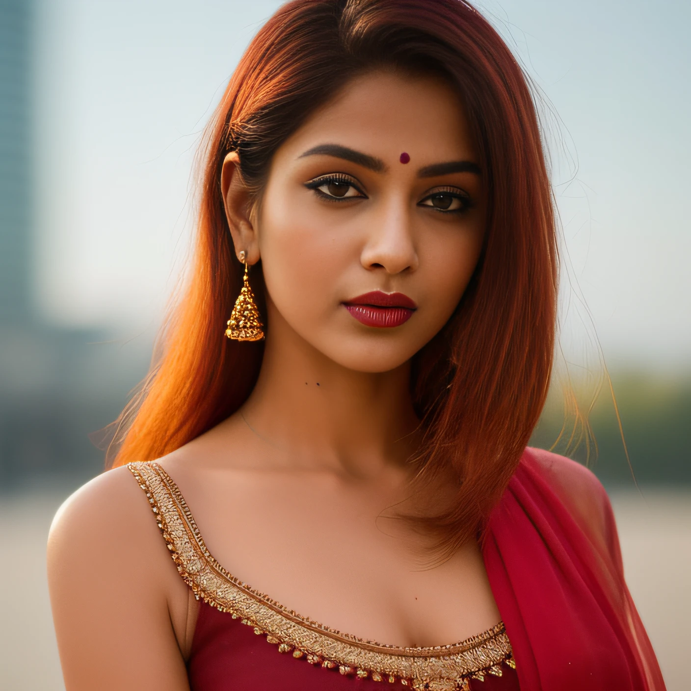 Day scene, close up photo of a indian from top view, (Masterpiece, Best Quality, High Resolution), evening Background, ((Paint Splash, Color Splash, Splash of Ink, Color Splash)), Sweet indian female actress, hour glass body shape,maroon lips, white blouse, lightly makeup,ultra realistic, realistic, look at viewer (cinematic:1.3), intricate details, (ArtStation:1.2)