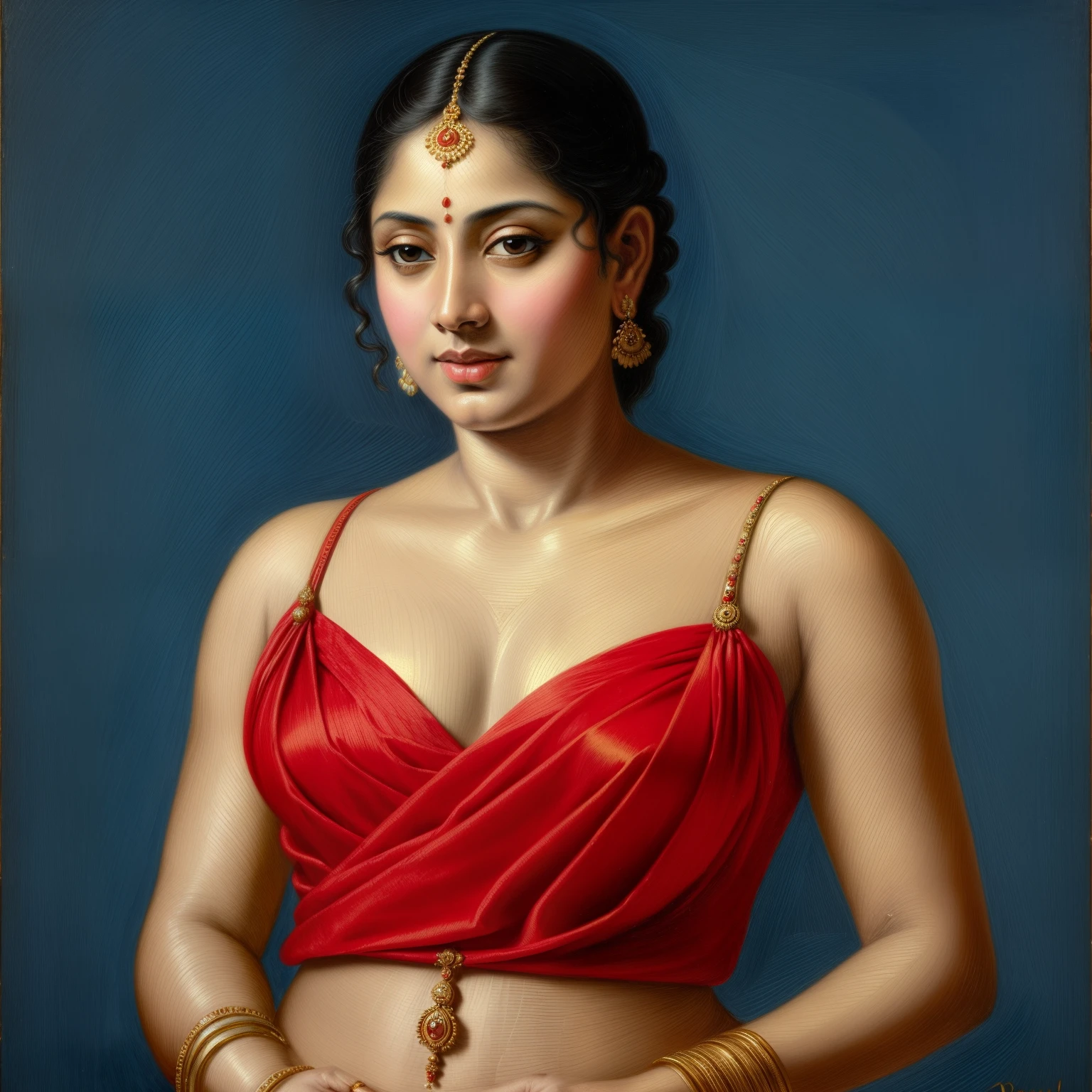 Beautiful Indian Woman, wearing saree, sari Beauty, gorgeous, Apsara, Maharani, royal queen woman, nymph from Hindu Mythology, Urvashi, matchless beauty, Highly detailed, Oil Painting by Peter Paul Rubens inspired by Raja Ravi Varma, Matchless beauty, captivating, gorgeous, heavenly beauty, celestial beauty, by Peter Paul Rubens, 1893, realistic, hyper realistic, micro details, incredible artwork, insane details, ultra High resolution, 8k, 32k, acrylic on canvas, intricate, flawless, detailed, detailed face, detailed eyes, masterpiece, by Peter Paul Rubens, by Caravaggio, by William Adolphe bouguereau, perfect face, perfect body, beautiful art, realism, baroque, renaissance Art, highly textured, beautiful and detailed eyes, uhd, best quality,