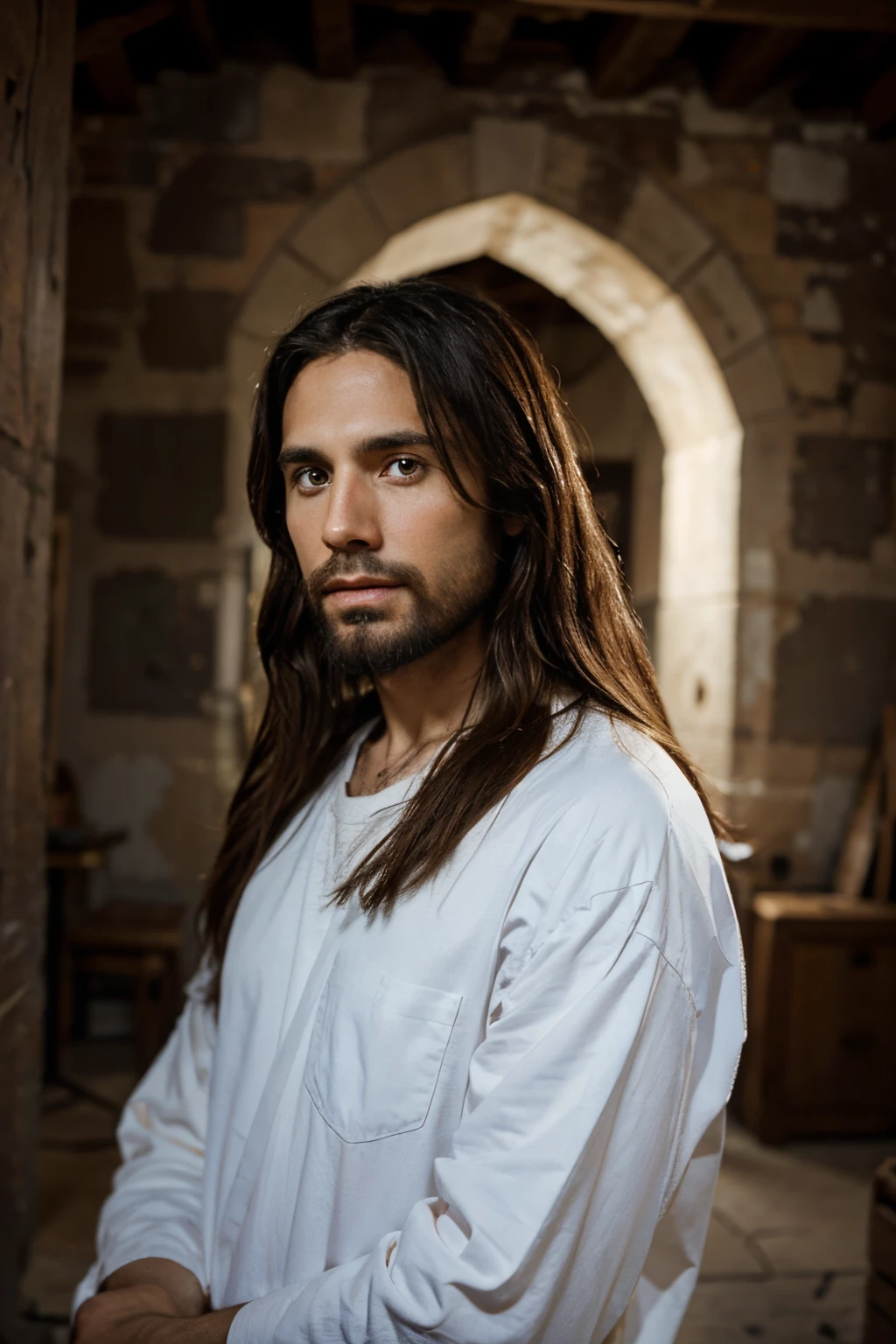 Generate a portrait of Jesus Christ