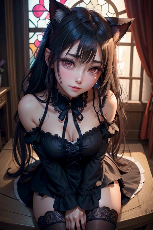 A sexy、Glamour、A slight smil、garterbelts、knee high socks、panthyhose、Beautifying the world、Unhappy、Lament my night's fantasy、Beautie、Beautiful shape、wretched、ghosts、wraiths、Evil Spirit、Beautiful、boredom、Unusual beauty、Bewitching、Fornication、Hard Dark Gothic Makeup、Maniacal、Deep night sky、horor、bell sleeves、Wizard Sleeve、twin-tail hair、Black Dark Eyeshadow、Visual Lock、slaves、crying how bright、mourn、Sad songs、Good skin luster、Lace pink、Long hair straight hair、Dark Gothic Makeup、Dark smile、An abnormal、Restless Palace、Kamimei、Pleasant look、Fragrant beauty、Smell、lovely、Kiss Face、age19、carriage、Lying、seductiv、from below looking up、 plump thighs、Strong sexual pleasure、masturbation、A look of shame、open your legs a little、maid clothes、Dark Gothic、Longer dress、Gothic ta、toilet、Toilet room、bath room、Get on your kneeleu hair、Stained glass background、dog ears.