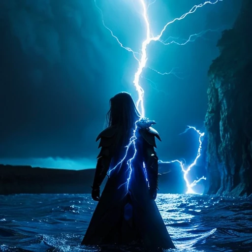 Blue lightning、glint、Dark sea、Dragon of Thunder