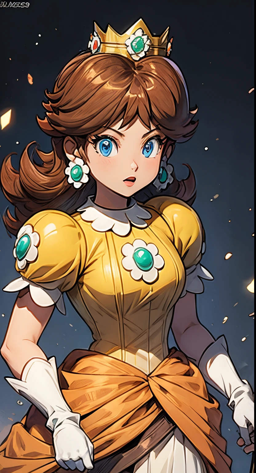 Princess Daisy in an armored battle dress