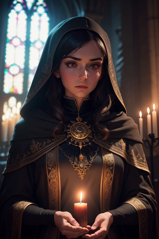 A stunning intricate full color portrait of 30 year old [anad|cm550|4lexb0tez|kdlt0r0],, epic character composition,, [style-widow :style-sylvamagic:0.2],, in a dark cathedral with candles,, by ilya kuvshinov, alessio albi, nina masic,, sharp focus, natural lighting, subsurface scattering, f2, 35mm, film grain