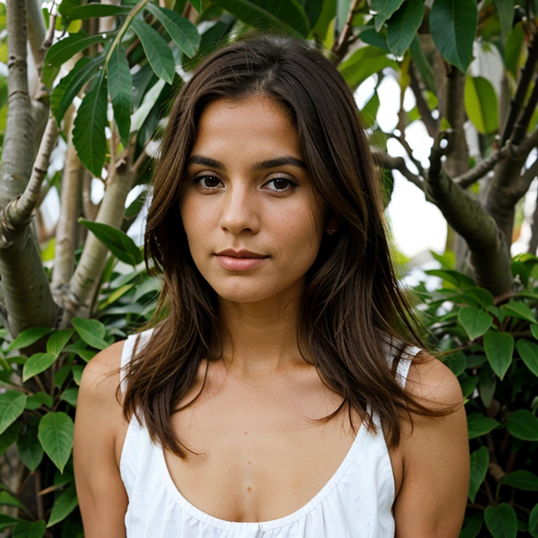 belle femme brune, Reunion Island, visage fin, Mysterious,