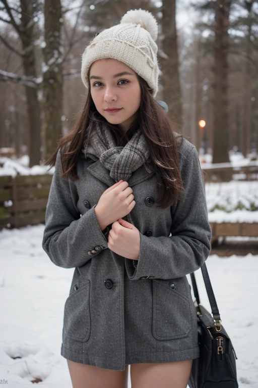 same girl in winter