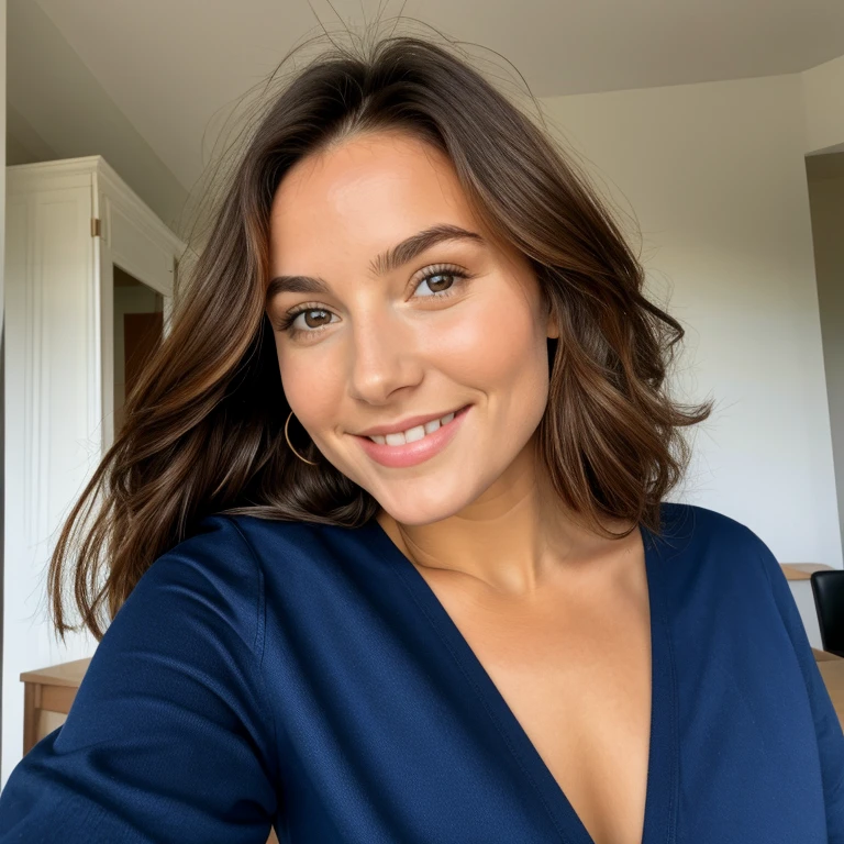 belle femme brune, meeting, visage fin, souriante, corps entier, silhouette fine, a genoux, regarde en haut