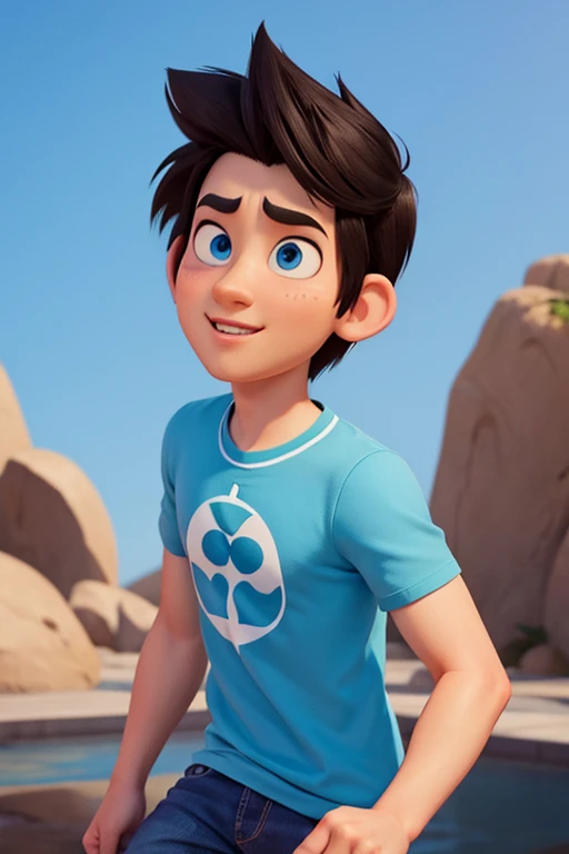 Pixar style, cartoon avatar, young, handsome