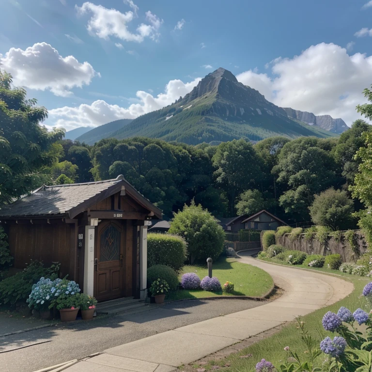 (ultra high res,photorealistic,best quality,photo-realistic),(8k,raw photo,best quality,masterplece),(photon mapping,radiosity,physically-based rendering,automatic white balance),real person,photograph,bridge, building, bush, city, cloud, day, door, fence, field,orest, garden, grass, house, hydrangea, mountain, nature, no_humans, outdoors, path, plant, potted_plant, purple_flower, road, scenery, sky, skyscraper, traditional_media, tree, Dark Blue Fish Steampunk