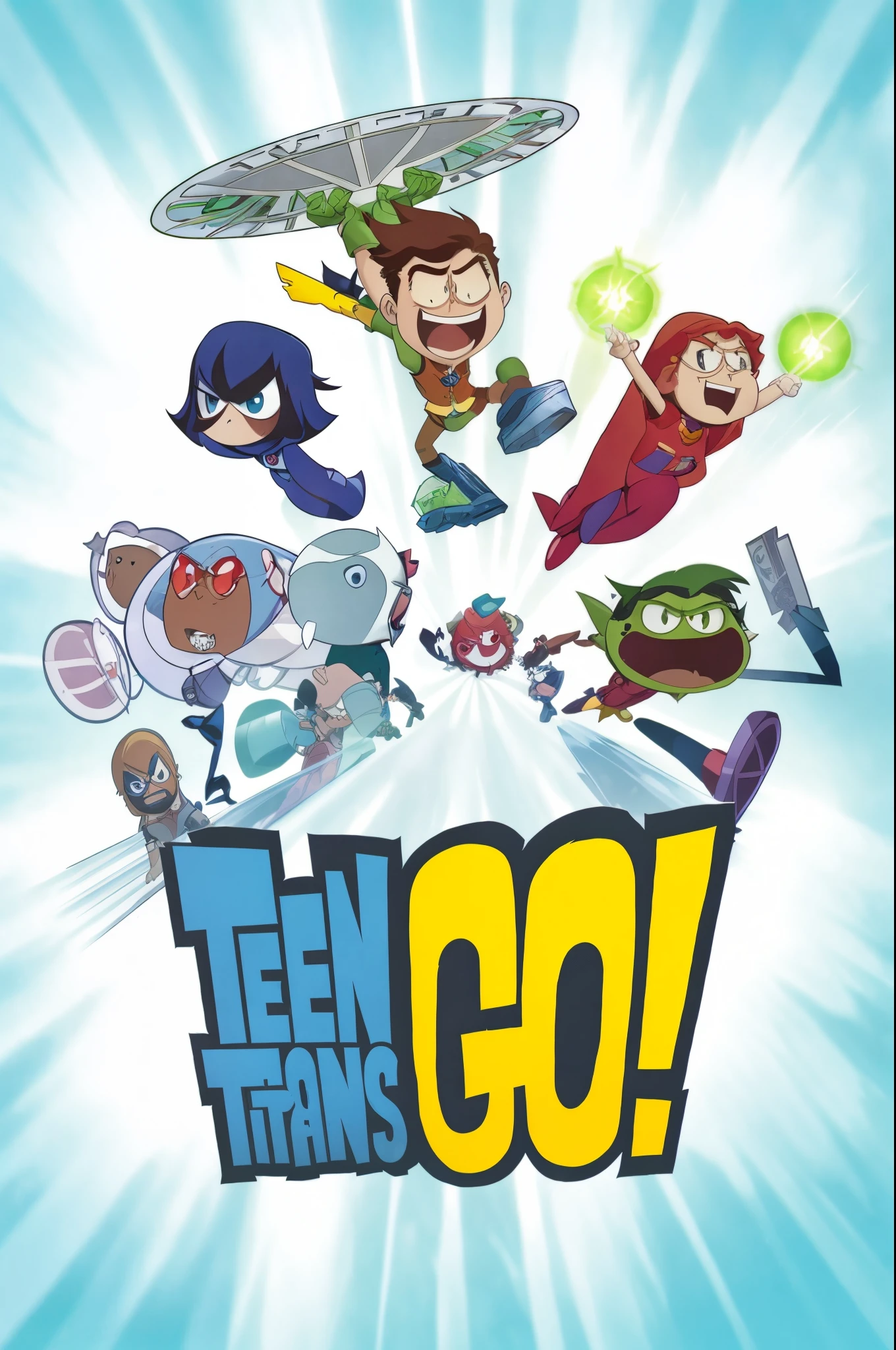 a close up of a cartoon character with a bunch of other characters,  titans, promotional art, animated series, promotional poster, official art, animated cartoon series, promotional image, official artwork, promotional poster art, promotional artwork, key art, comic cover, comicbook cover, movie promotional art, game promotional poster, textless, official poster artwork, promo art
