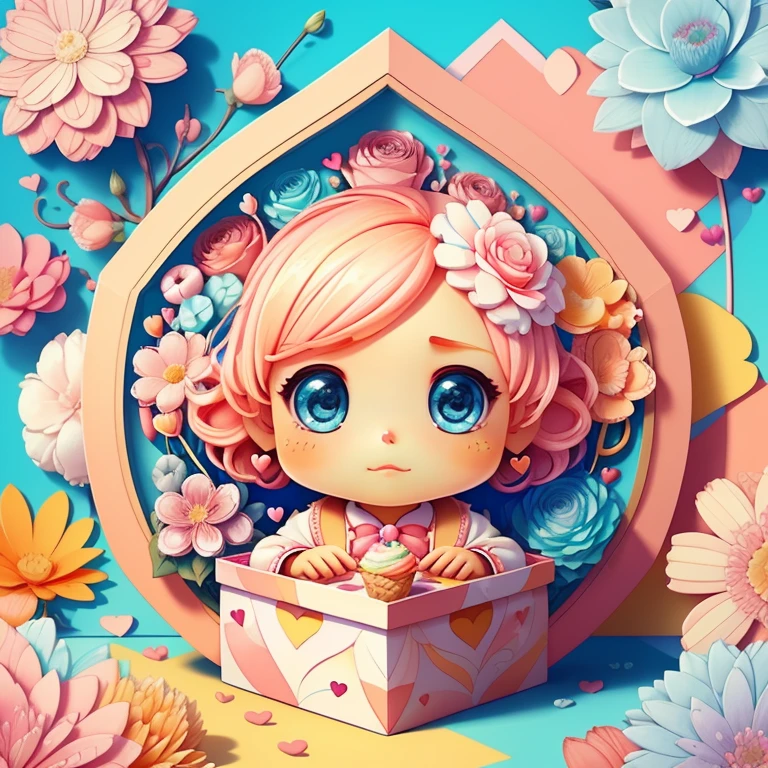 (ice creams, flowers, beautiful box, hearts), Munchkin ,Geometric multidimensional wall portrait, livro de arte, Tchibi,
Yang08k, Beautiful, Colouring,
Obras, of the highest quality, best quality, Arte Oficial, Beautiful and Aesthetic,