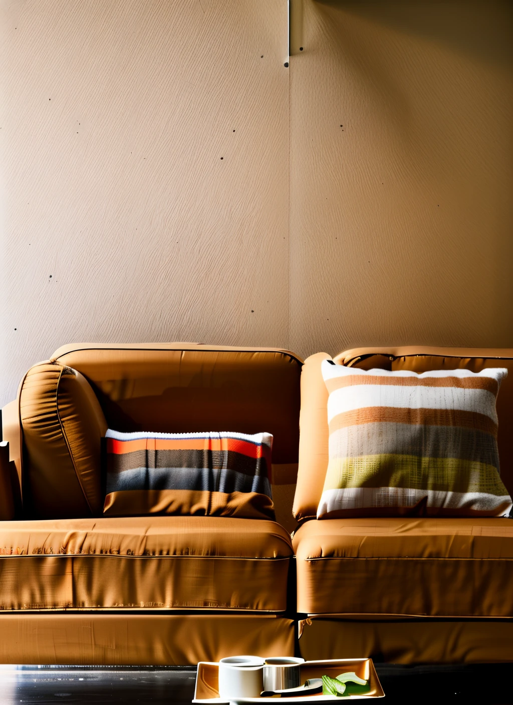 sofa, modern, neutral tones ,sunrise lighting, shot on large format phase one iq180, Hasselblad --auto --s2