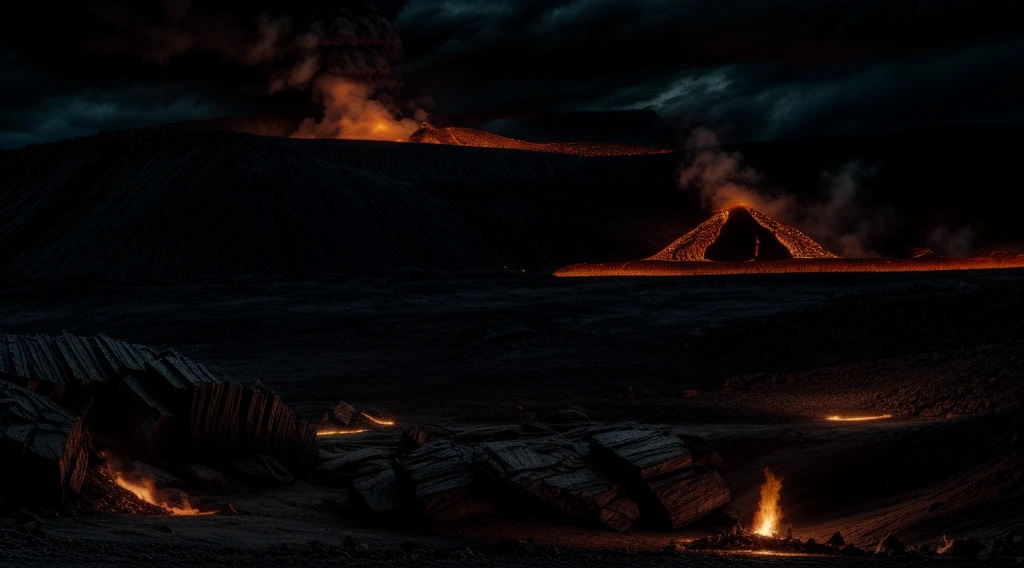 Mordor of Lord of the rings, fire, lava, lord of the rings landscape, postcard, postal landscape, Ultra-Wide Angle, f/16, 135mm, Nikon, super detail, high quality, award winning, highres, 8k, UHD, postal frame.