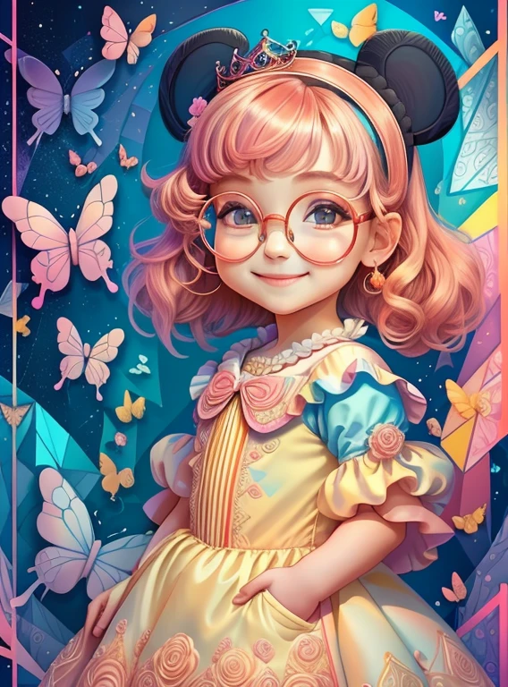 ) ((cute baby girl smiling with glasses and a princess dress, butterflies) ((Mikey)) - Criador: Walt Disney2023) ), ,, ( Walt Disney acolchoamento ,multidimensional geometric wall PORTRAIT, arte, Chibi,
Yang08k, lindo, Colouring,Rose
Primary works, qualidade superior, melhor qualidade, Arte Oficial, Beautiful and Aesthetic,)) ), ,, Walt Disney acolchoamento ,multidimensional geometric wall PORTRAIT, arte, Chibi,
Yang08k, lindo, (Colouring, rosa), amarelo ,azul ,vermelho e branco)
Primary works, qualidade superior, melhor qualidade, Arte Oficial, Beautiful and Aesthetic,