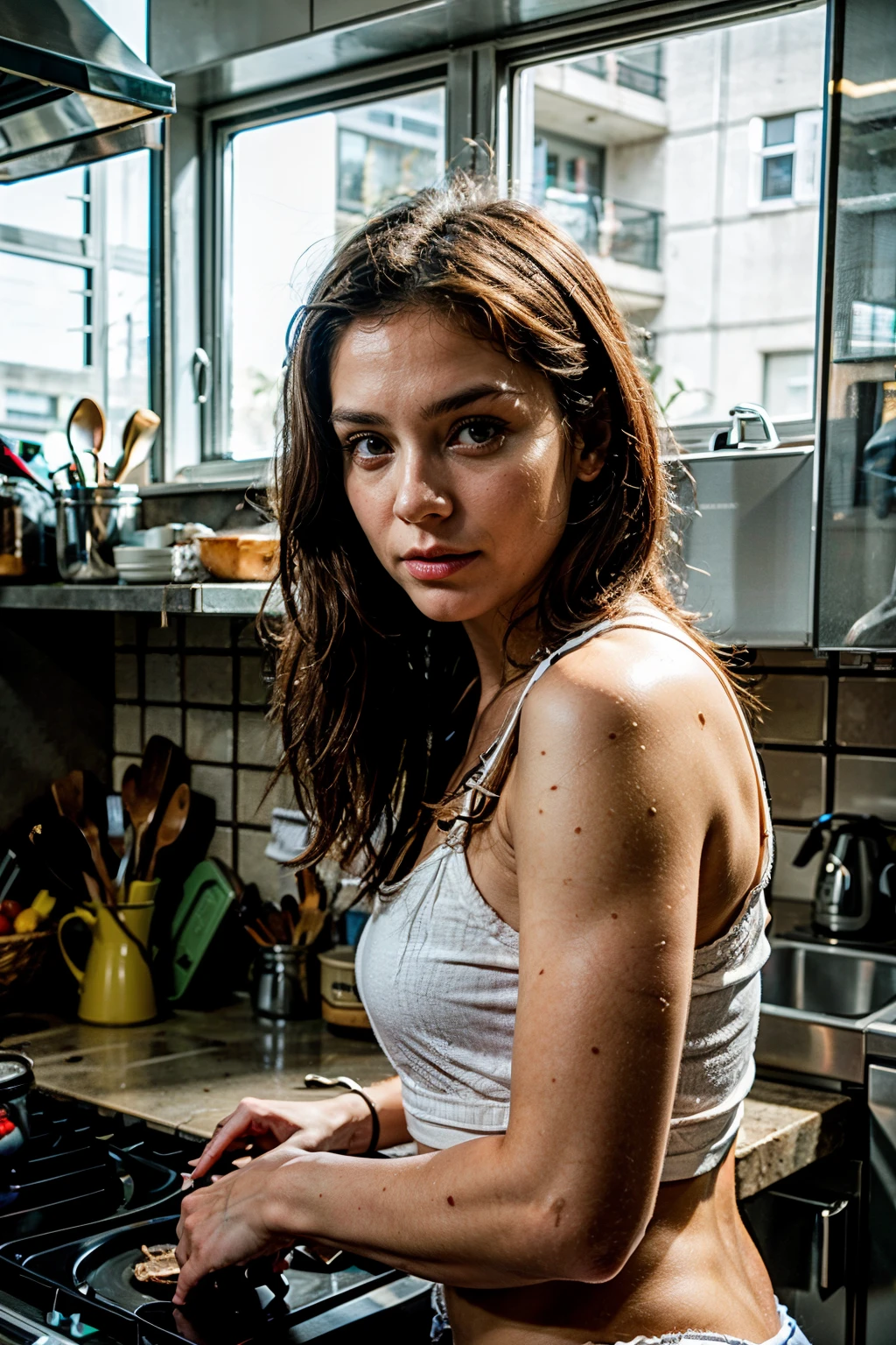 make her more serious, make the kitchen proper.