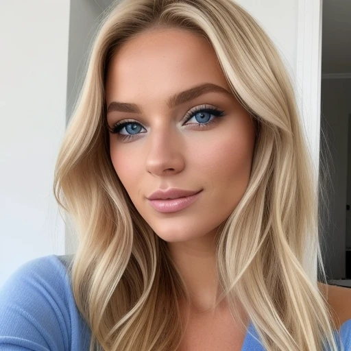 femme blonde aux yeux bleus, Souriant, Selfie, à la maison sans maquillage, pyjama sexy, Chambre noire, La nuit, Lara Stein, Alexandra Waliszewska, Schulterlanges blondes cheveux, La plus belle femme du monde, beau look, Détail parfait, Victoria’s Secret-Modell, cheveux blonds yeux bleus, Pas de gros plan, cheveux blonds et yeux bleus, longs cheveux blonds et yeux bleus, sans sourcils