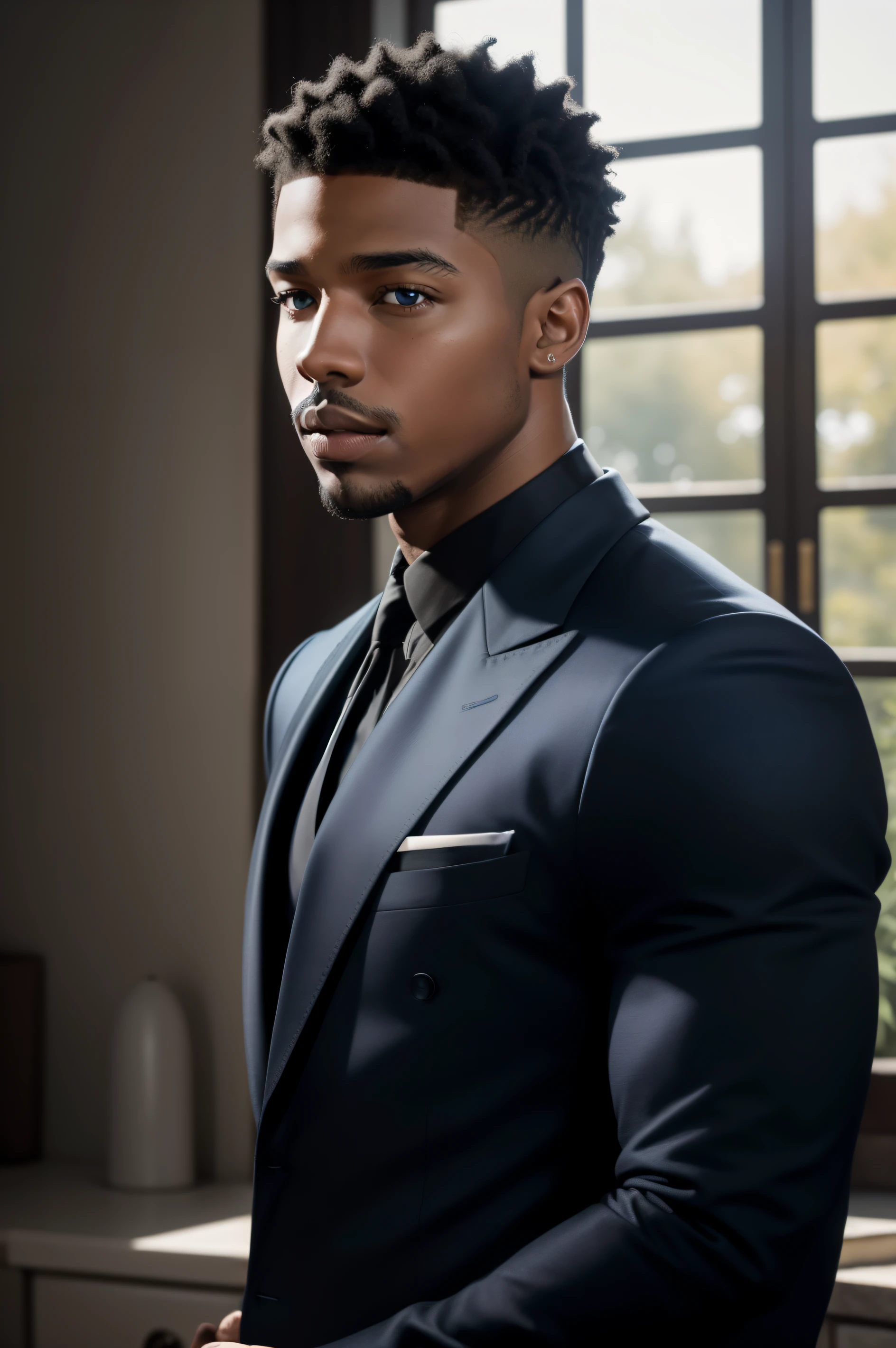 beau jeune garçon noir, peau foncée, environ 15 ans, visage peau noire, une image 4k la plus réaliste, style Michael B Jordan avec cheveux bouclés, Visage très réaliste, visage parfait, visage aux traits nordiques, peau foncée, PEAU FONCÉ, visage parfait, cihgano, boucles définies, beaux cheveux bouclés soyeuses, cheveux longs bouclés et bruns, très beau, Jeune homme peau métis, Jeune homme noir très beau, Souriant, joyeux, peau foncée, (yeux bleus), vêtu d&#39;un fumeur, pas musclé, Regarder directement la caméra, fond clair, Lumière douce, ambiance photographique, couleurs vives, ultra-détaillée, pas d&#39;ours, sans barbe, (( sans barbe))