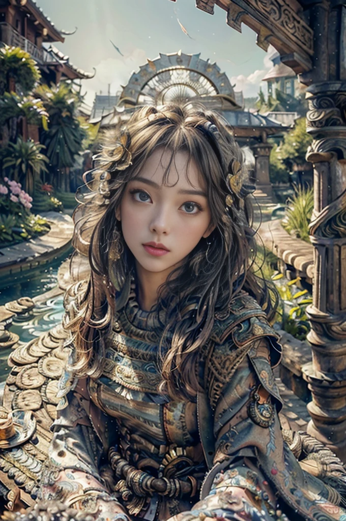 best quality,4k,8k,highres,masterpiece:1.2,ultra-detailed,realistic:1.37,a girl in a garden,beautiful detailed eyes,beautiful detailed lips,extremely detailed eyes and face,long eyelashes,naked girl standing still in a trance,(((spiral eyes))),portraits,medium:pencil sketches,vivid colors,soft lighting,warm color tones