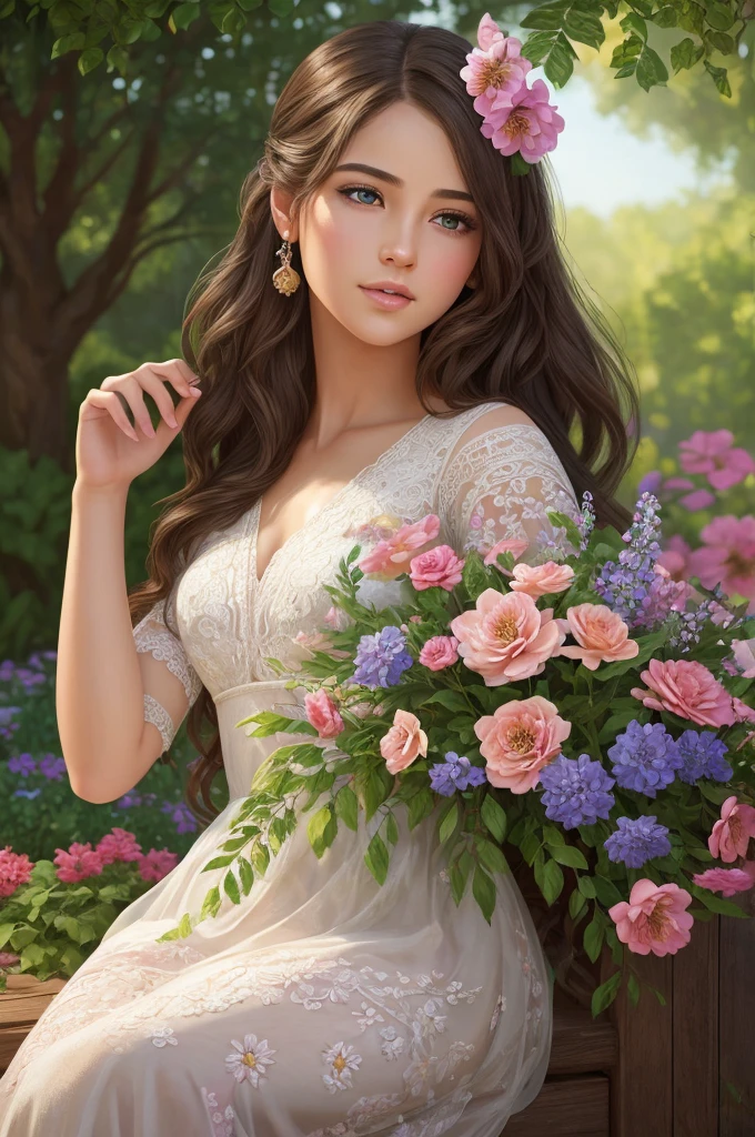 the artwork depicts a stunning scene of a girl in a vibrant garden, showcasing the pursuit of realism.

The main focus of the artwork is a beautiful girl with captivating, detailed eyes and lips. Her eyes are filled with life and depth, drawing the viewer in with their mesmerizing gaze. Her lips are portrayed with exceptional detail, showcasing their softness and natural color. Her face is extremely detailed, emphasizing her unique features and adding a touch of realism to the overall artwork. To enhance the realism, the girl's eyelashes are long and perfectly defined, adding depth and dimension to her eyes.

The artwork is created using a combination of mediums, including highly realistic digital painting and 3D rendering. This allows for a breathtaking level of detail and realism, making the artwork appear as if it's a photograph brought to life. The use of these mediums ensures that every brushstroke and texture is meticulously crafted, adding to the overall quality of the piece.

In addition to the girl in the garden, the artwork features a rich and vibrant landscape, filled with an abundance of colorful flowers and lush greenery. The flowers are meticulously rendered with ultra-fine details, showcasing each delicate petal and vibrant hue. The greenery is depicted with extreme precision and realism, from the intricate patterns of the leaves to the subtle variations in color and texture.

The overall quality of the artwork is of the highest standard, with a resolution of 4k or 8k. It is a true masterpiece in terms of detail and craftsmanship. The level of detail is paramount, with every aspect of the artwork expertly captured and brought to life. The realism achieved in this artwork is awe-inspiring, making it appear as if one could step into the scene and experience it firsthand.

The color palette chosen for this artwork is vivid and vibrant, with a focus on natural tones and hues. The colors are rich and dynamic, adding a sense of life and energy to the scene. The lighting in the artwork is skillfully done, with a combination of natural sunlight and subtle studio lighting. This creates a beautiful play of light and shadow, further enhancing the realism and depth of the artwork.

Overall, this artwork represents the pursuit of realism in the most exquisite way. It combines exceptional attention to detail, masterful techniques, and a vibrant color palette to create a truly captivating and realistic depiction of a girl in a garden. It is a testament to the artist's dedication to realism and their ability to bring their vision to life on the canvas.

prompts:
girl in vibrant garden,detailed eyes,lips with exceptional detail,extremely detailed face,long eyelashes,digital painting,3D rendering,ultra-fine details,realistic,highres,masterpiece:1.2,vivid colors,natural tones and hues,studio lighting