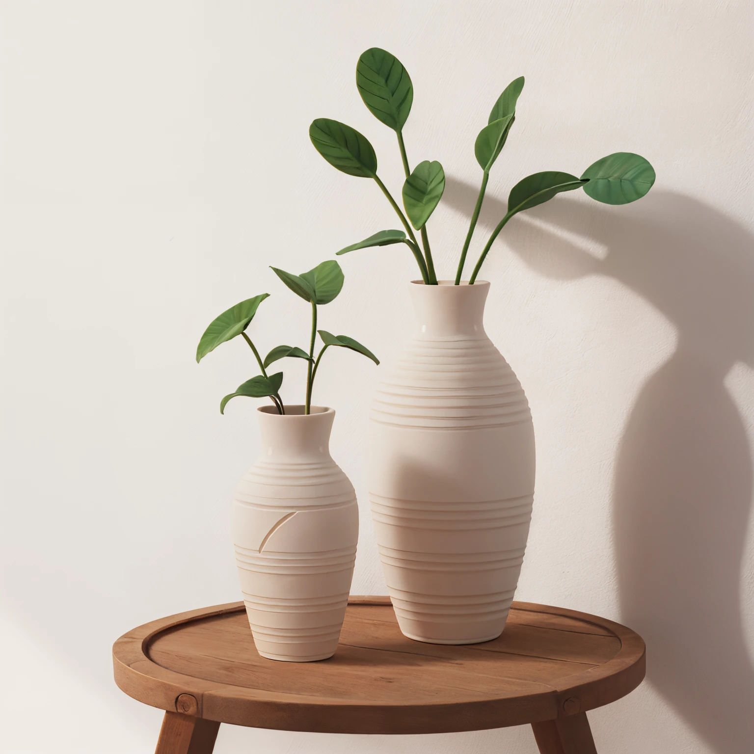 vases, Ceramics, minimalist, Wave relief texture, outstanding, (Best quality at best) (The best shadow)