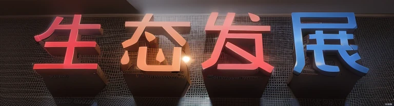 Three-dimensional design,poster for,type design,develop into civilization,the four words