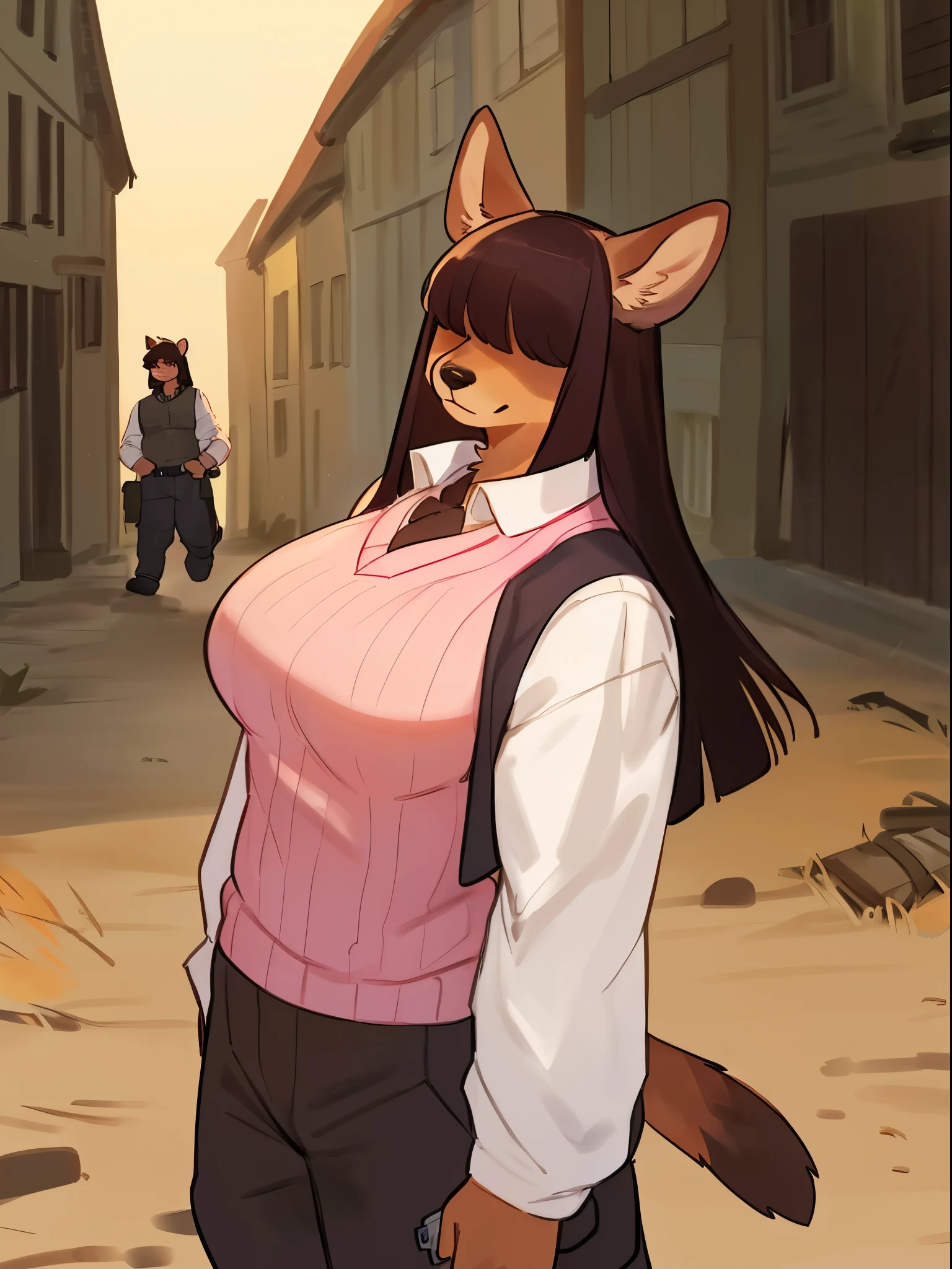 (hi res), ((Masterpiece)) , ((Best Quality)), illustartion, woman's, bear, naked, lactating, average breasts, upper body, furry, modest, modest, in public,
