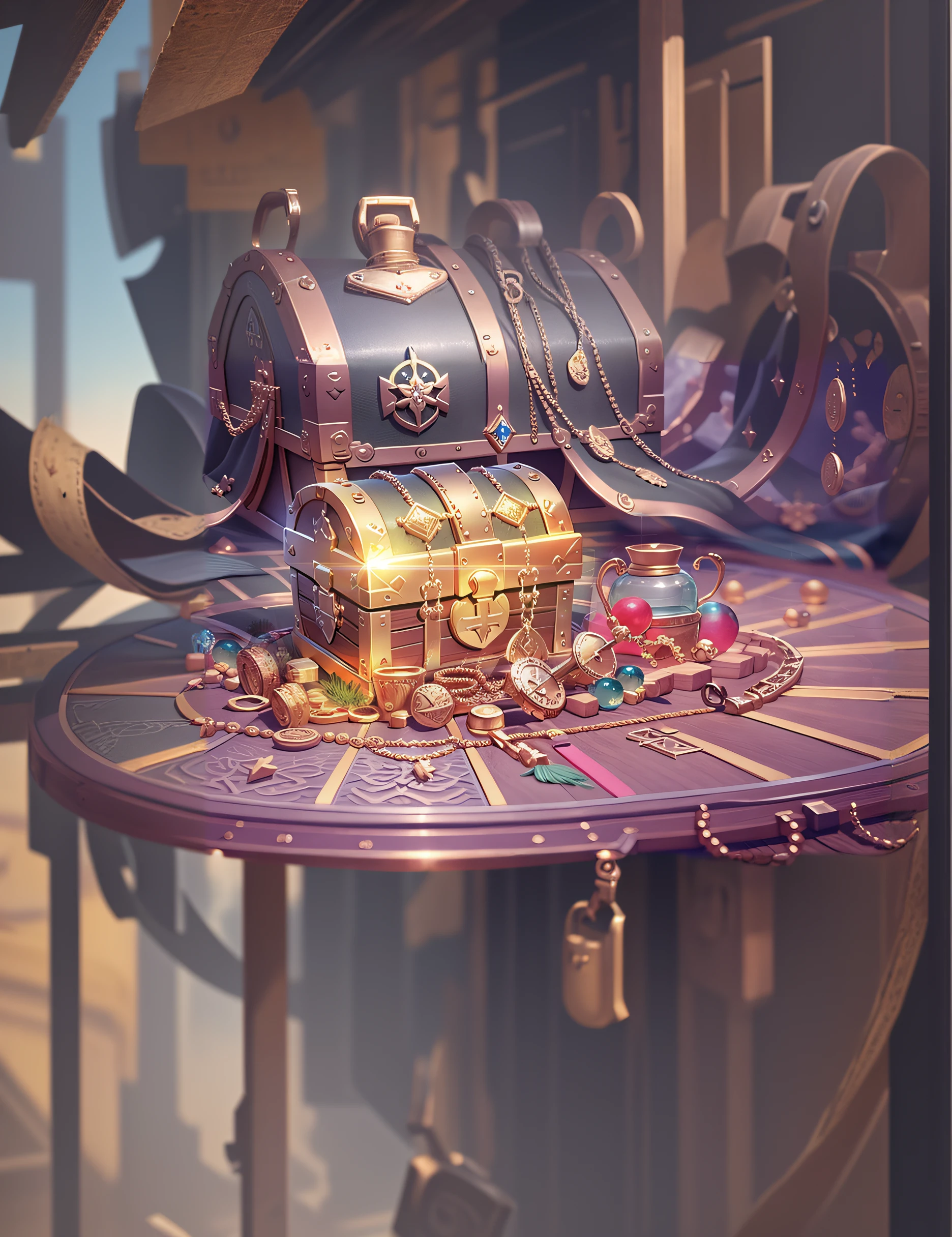 There a treasure chest on the platform