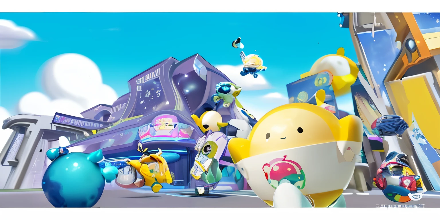 Space style kawasy drawing racing as background with many sky objects surrounding it,With realistic details,popular fashion style,2D paintinecha animation