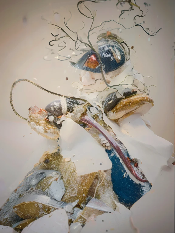 Depressed people cry，abstract human action，lobster