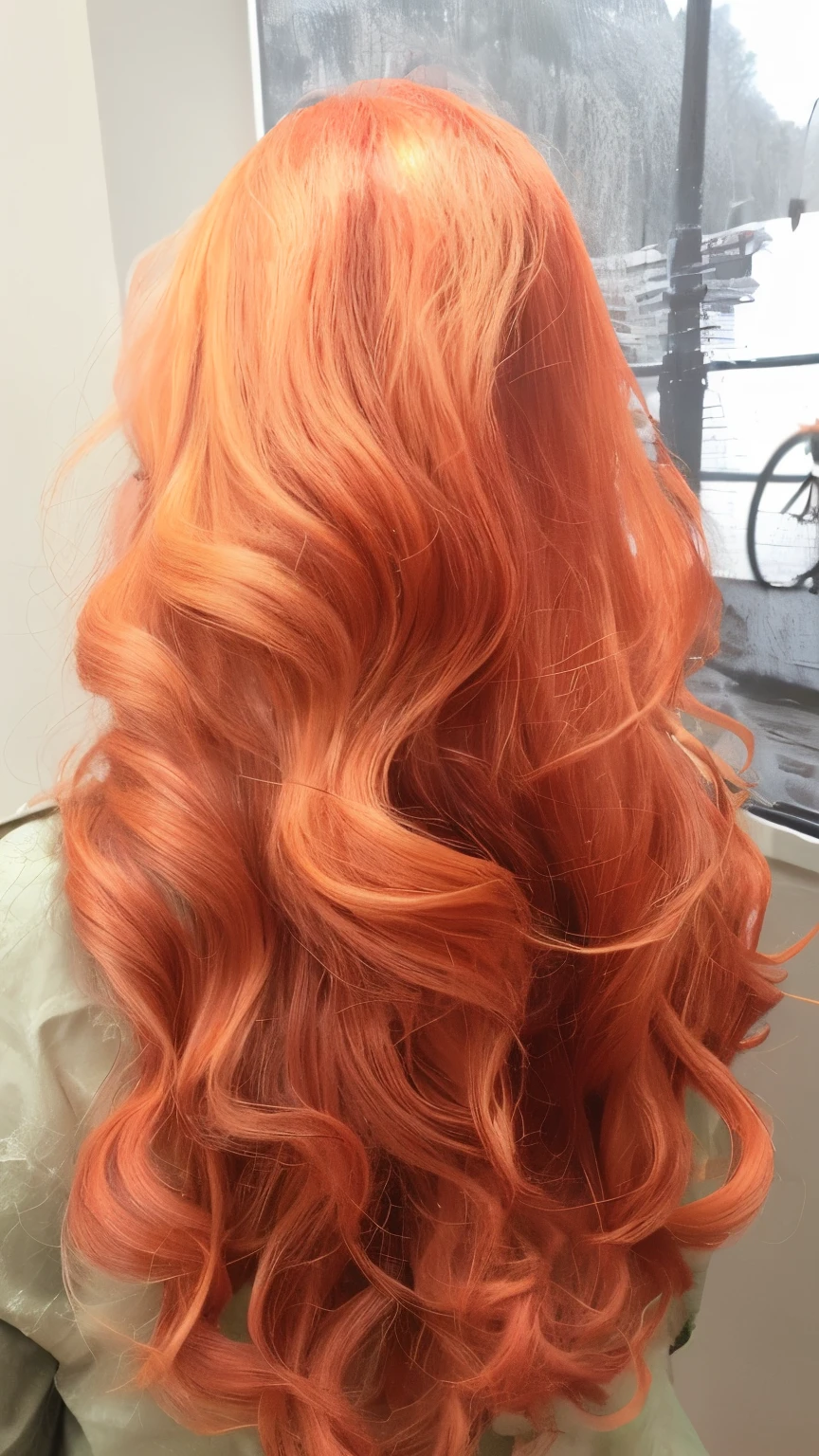 um close up de uma mulher com cabelos ruivos e uma jaqueta verde, longos cabelos ondulados laranja, gengibre cabelo ondulado, flowing ginger hair, orange flowing hair, cabelo laranja brilhante, cabelos cacheados cor de cobre, pele laranja e cabelo ardente longo, cabelos ruivos ondulados e vibrantes, longos cabelos vermelhos ondulados, cabelo de cobre, longos cabelos ruivos brilhantes, cabelo de gengibre, longos cabelos vermelhos cachos
