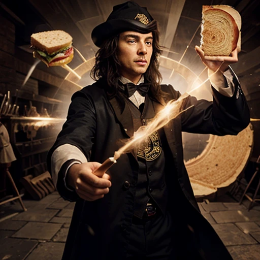 Wizard casting sandwich spells in jimmy johns