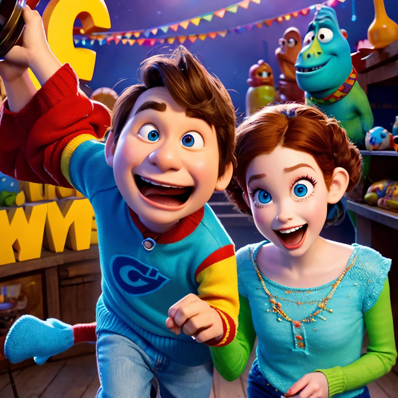 pixar movie kids and mom