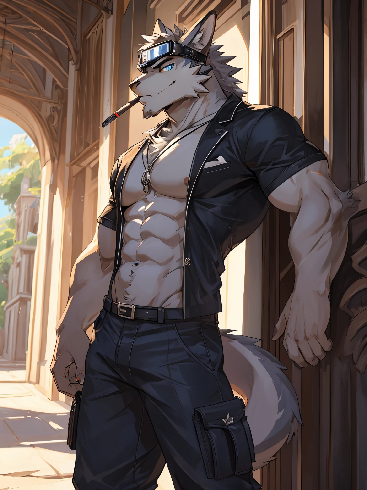 Male, wolf, Legoshi, beastars, masculine, speedo, small underwear, tight underwear 