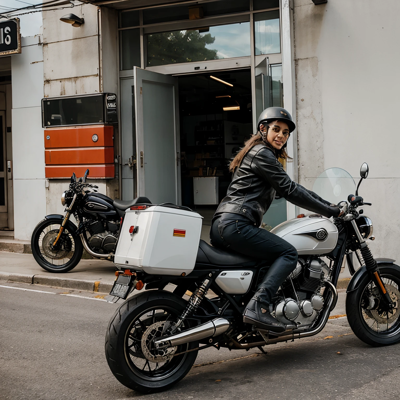 Motorcycle courier and motorfretista delivery service